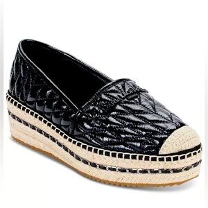 Karl Lagerfeld Paris. Desta espadrille. Black patent leather. Size 8. Brand new.